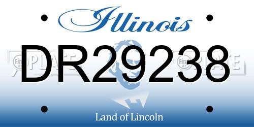 DR29238 Illinois License Plate