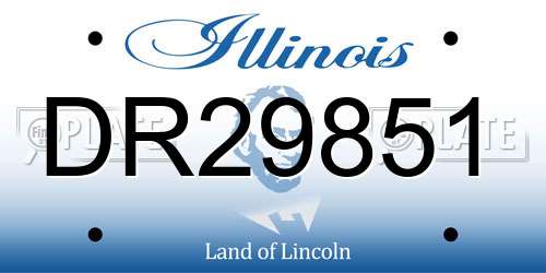 DR29851 Illinois License Plate