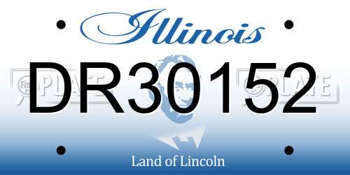 DR30152 Illinois License Plate