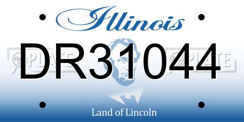 DR31044 Illinois License Plate