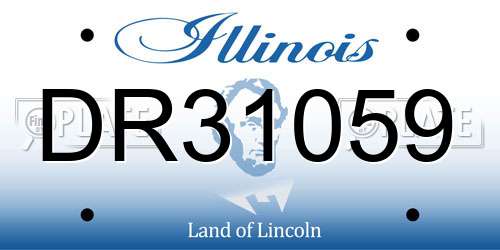 DR31059 Illinois License Plate