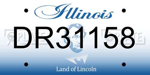 DR31158 Illinois License Plate