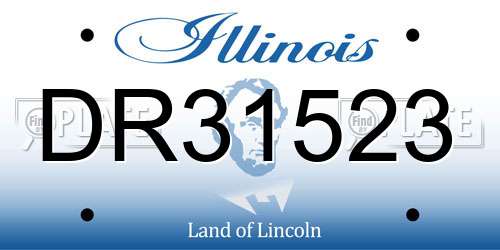DR31523 Illinois License Plate