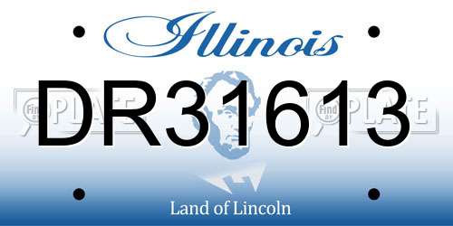 DR31613 Illinois License Plate