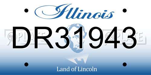 DR31943 Illinois License Plate