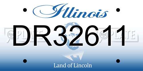 DR32611 Illinois License Plate
