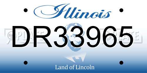 DR33965 Illinois License Plate