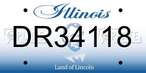DR34118 Illinois License Plate