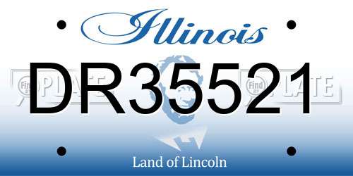 DR35521 Illinois License Plate