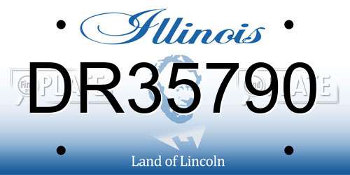 DR35790 Illinois License Plate
