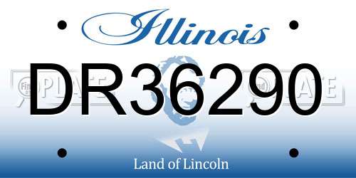 DR36290 Illinois License Plate