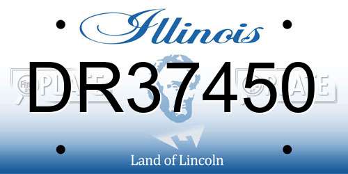 DR37450 Illinois License Plate
