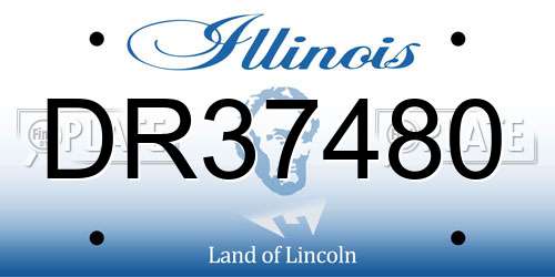 DR37480 Illinois License Plate