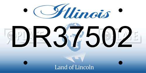 DR37502 Illinois License Plate