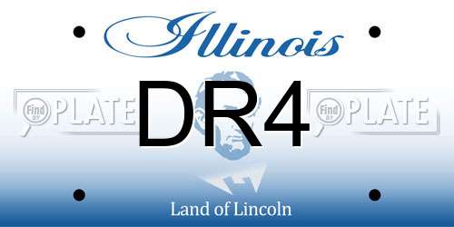 DR4 Illinois License Plate