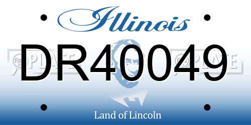 DR40049 Illinois License Plate