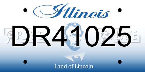 DR41025 Illinois License Plate