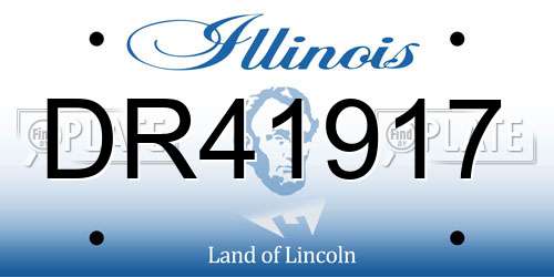 DR41917 Illinois License Plate