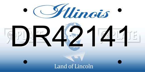 DR42141 Illinois License Plate