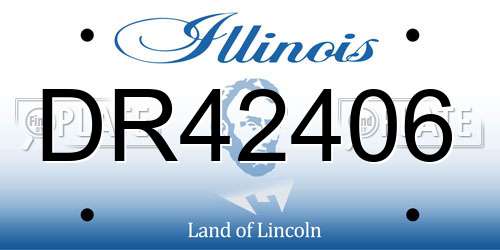 DR42406 Illinois License Plate