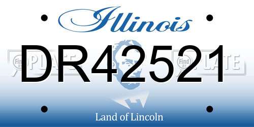 DR42521 Illinois License Plate
