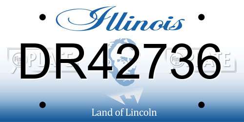 DR42736 Illinois License Plate