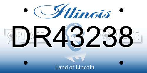 DR43238 Illinois License Plate