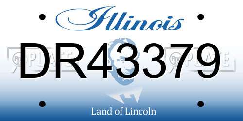 DR43379 Illinois License Plate