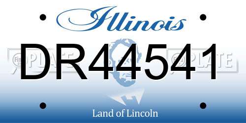 DR44541 Illinois License Plate