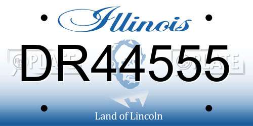 DR44555 Illinois License Plate