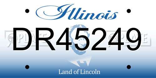 DR45249 Illinois License Plate