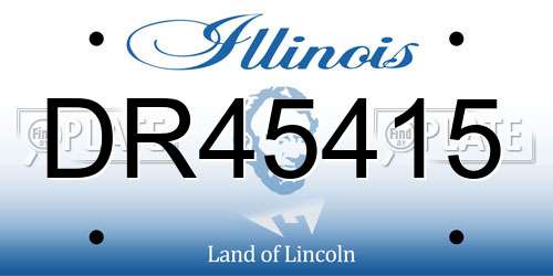 DR45415 Illinois License Plate