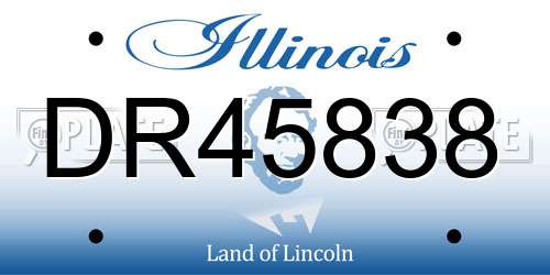 DR45838 Illinois License Plate