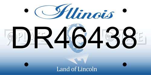 DR46438 Illinois License Plate