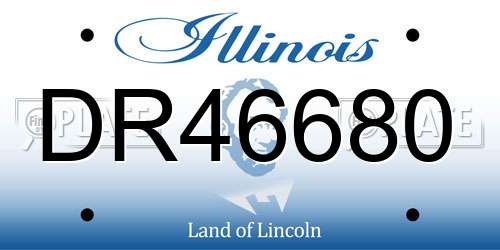 DR46680 Illinois License Plate