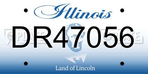 DR47056 Illinois License Plate