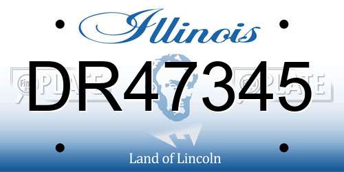 DR47345 Illinois License Plate