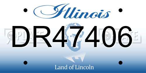DR47406 Illinois License Plate