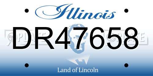 DR47658 Illinois License Plate