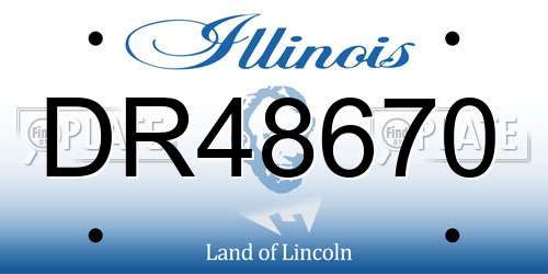 DR48670 Illinois License Plate