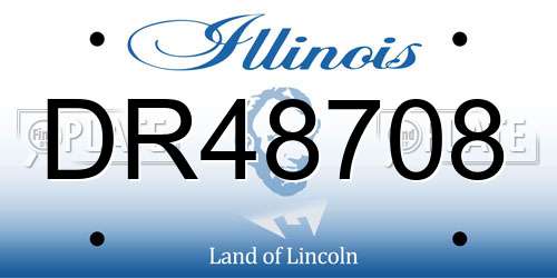 DR48708 Illinois License Plate