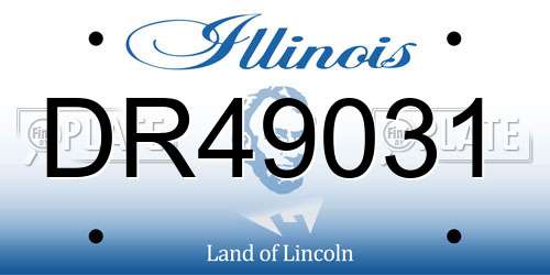 DR49031 Illinois License Plate