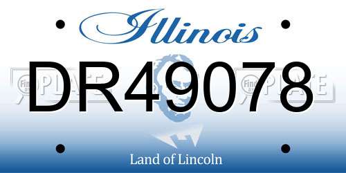 DR49078 Illinois License Plate
