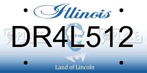 DR4L512 Illinois License Plate