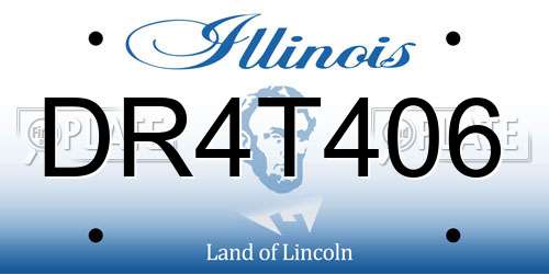 DR4T406 Illinois License Plate