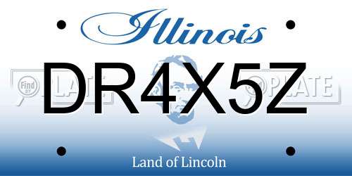 DR4X5Z Illinois License Plate