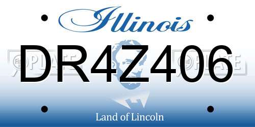 DR4Z406 Illinois License Plate