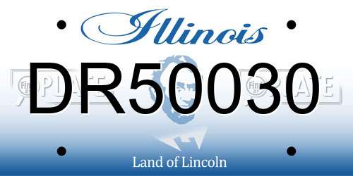 DR50030 Illinois License Plate