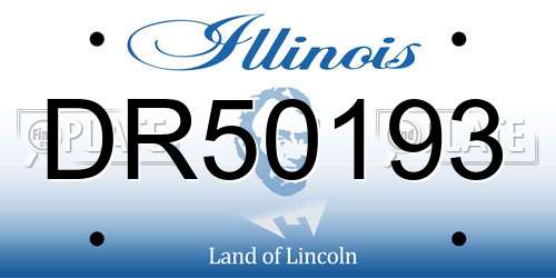 DR50193 Illinois License Plate