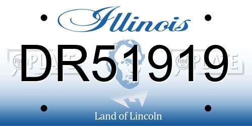 DR51919 Illinois License Plate
